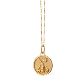 Mini "Scorpio" 18K Gold Charm with Diamonds