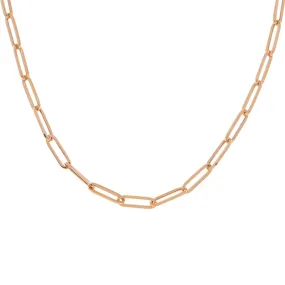 14K GOLD 2MM PAPER CLIP CHAIN