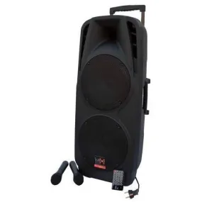 25cm Portable PA Sound System Speaker with 2 Microphones