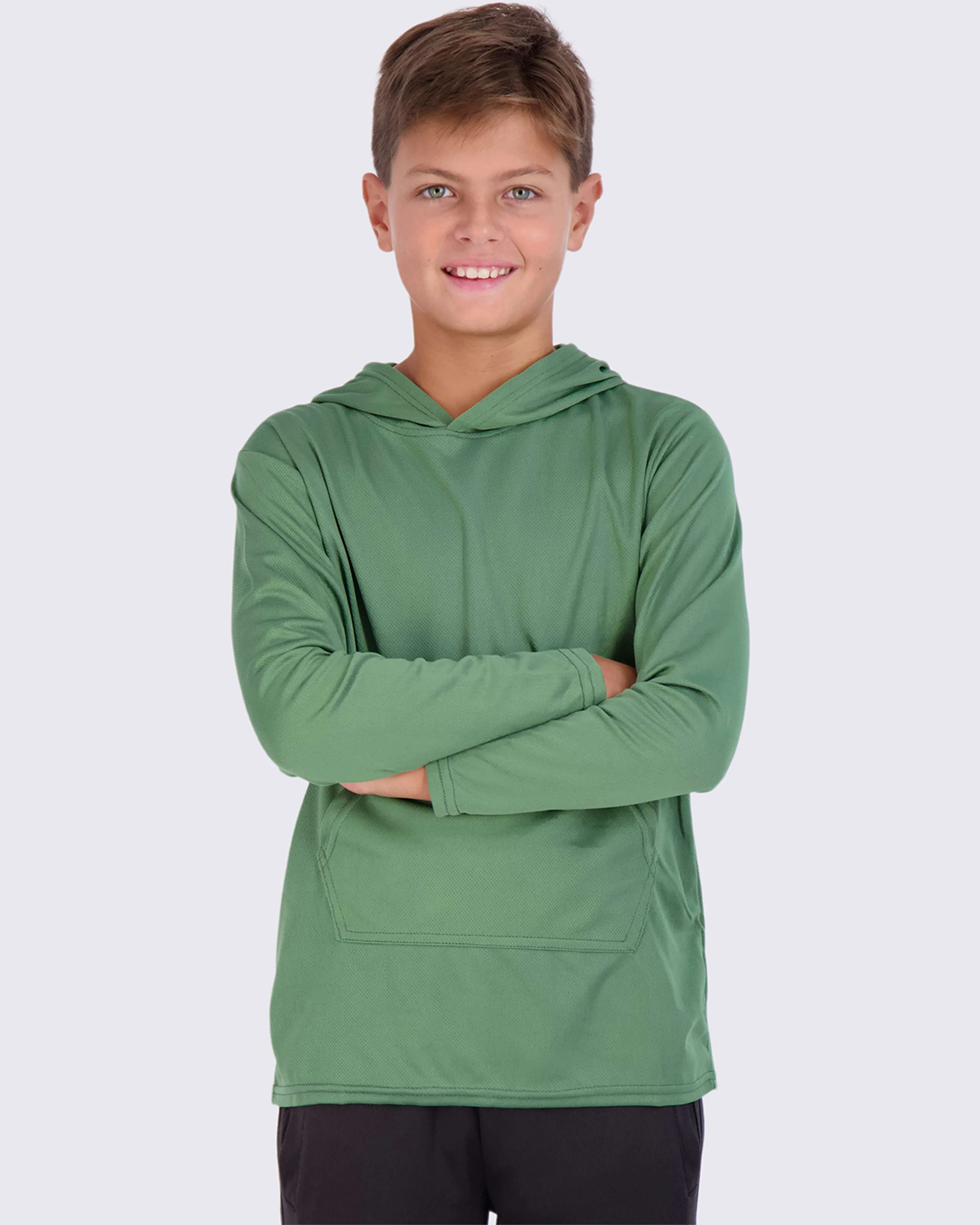 3 Pack: Boys Mesh Long Sleeve Pullover Hoodie Active Sweatshirt