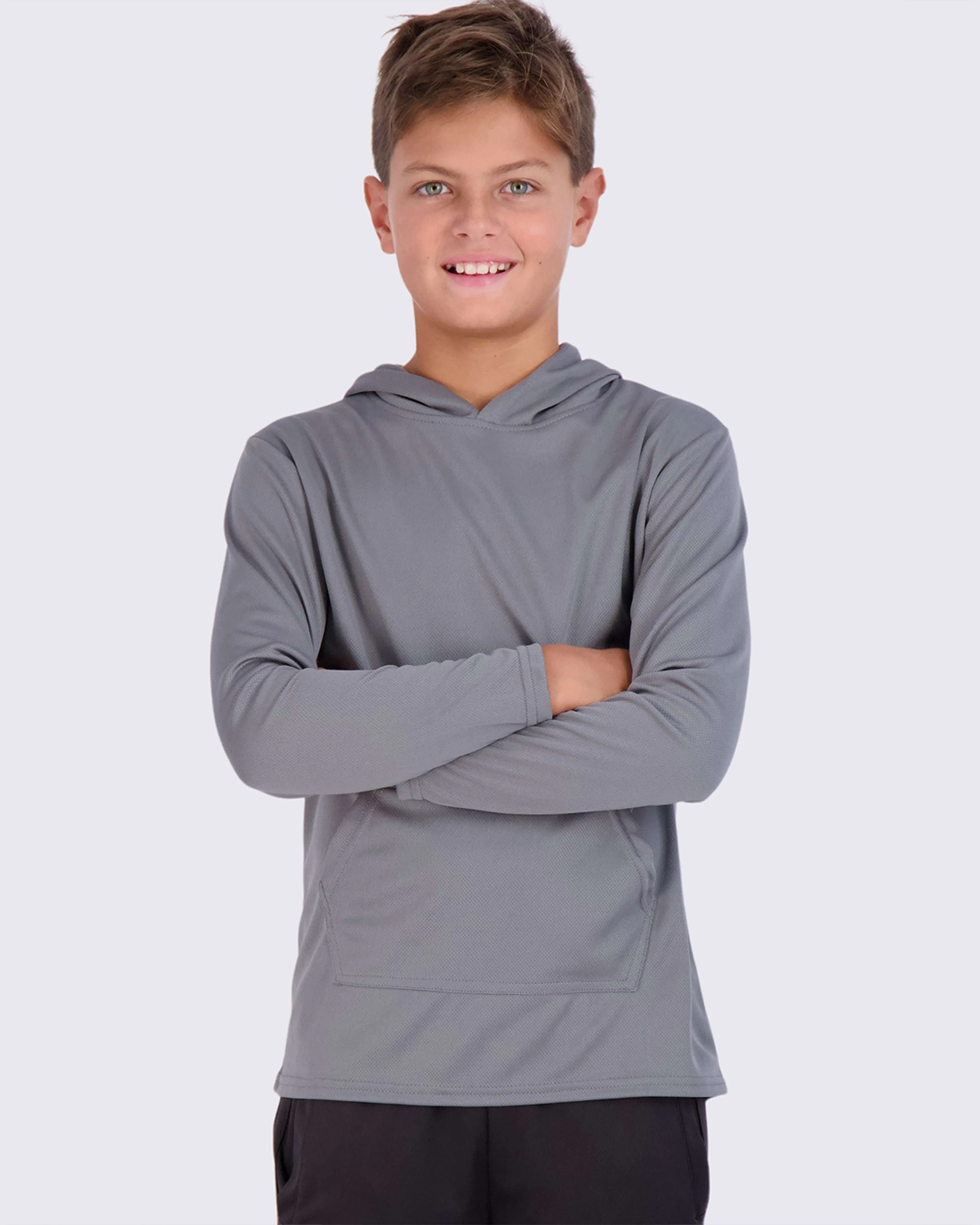 3 Pack: Boys Mesh Long Sleeve Pullover Hoodie Active Sweatshirt