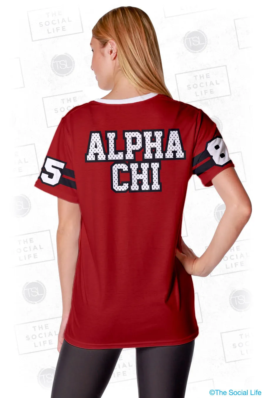 Alpha Chi Omega Established Jersey Tee