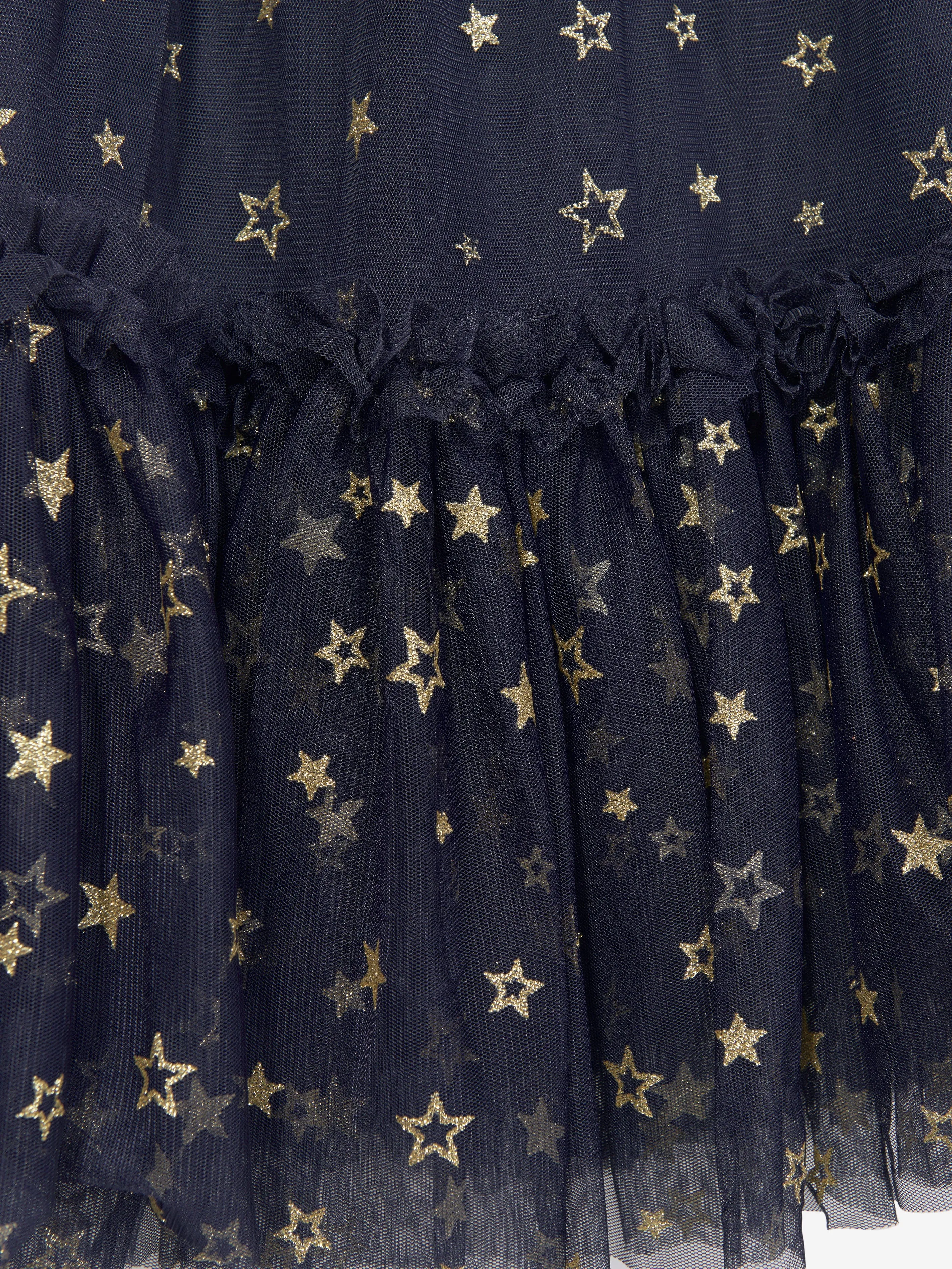 Angels Face Girls Marigold Star Dress in Navy