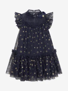 Angels Face Girls Marigold Star Dress in Navy