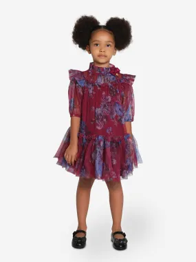 Angels Face Girls Myrtle Flower Dress in Red