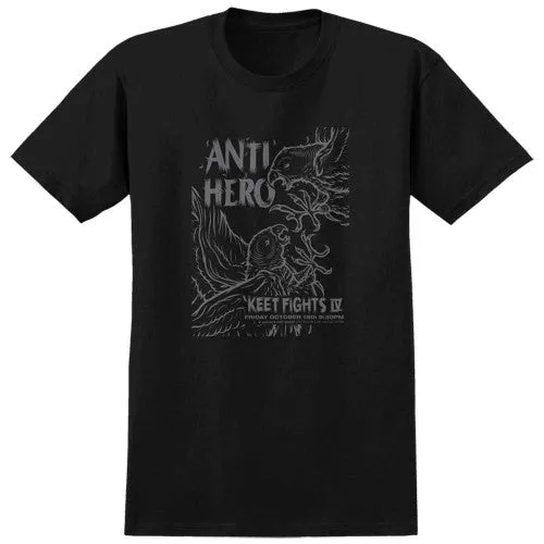 Anti-Hero Keet Fight S/S - Men's T-Shirt - Black/Grey