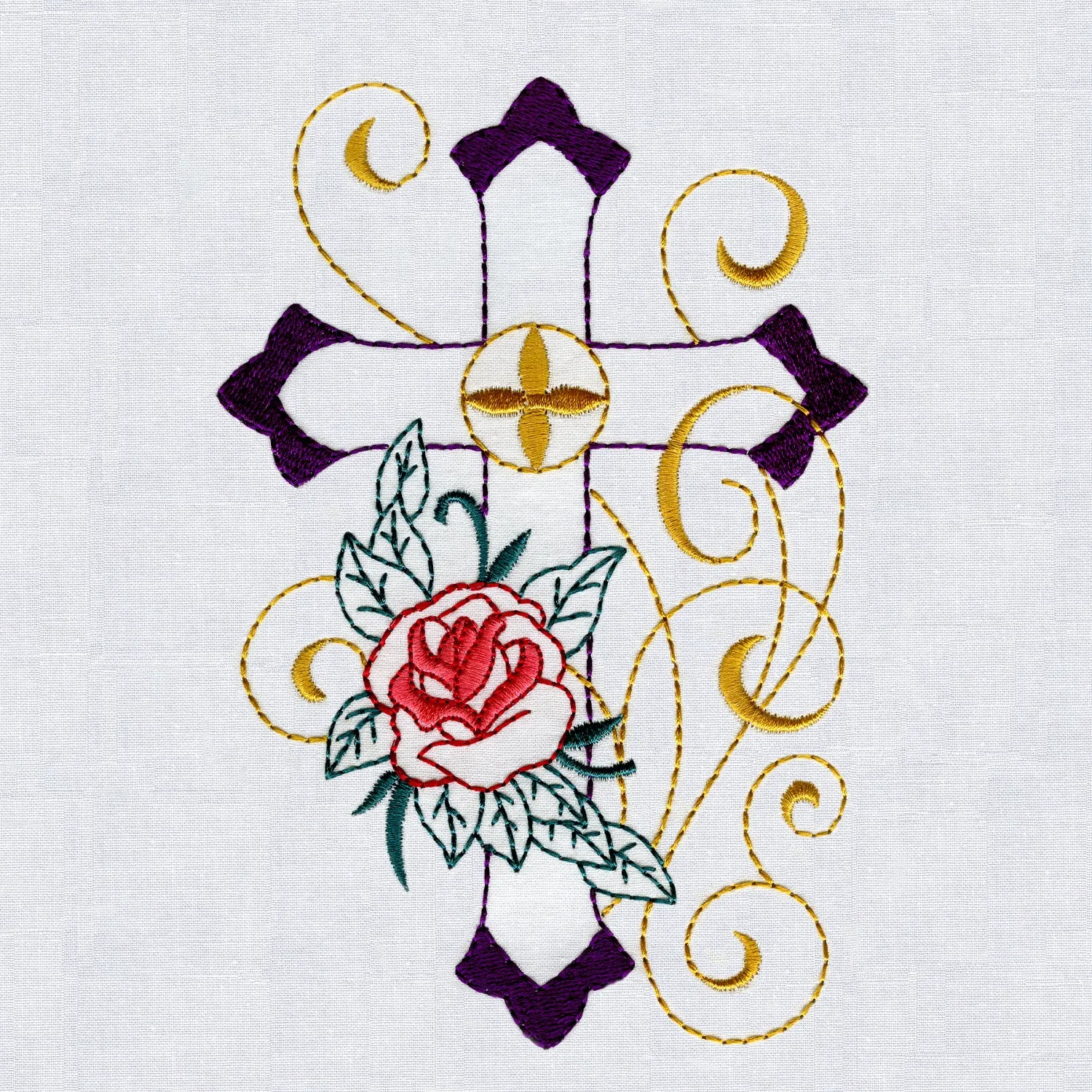 Aunt Martha's Charming Churches Iron-On Embroidery Pattern