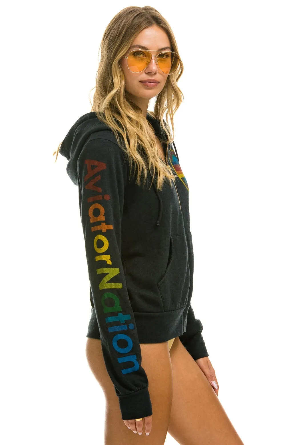 AVIATOR NATION MIAMI HOODIE - CHARCOAL