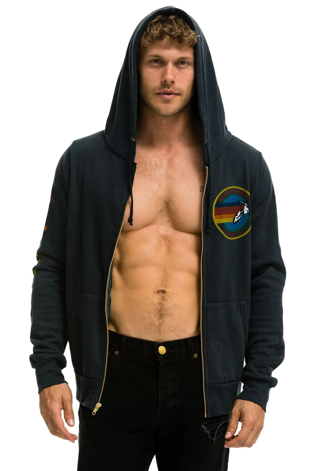 AVIATOR NATION MIAMI HOODIE - CHARCOAL