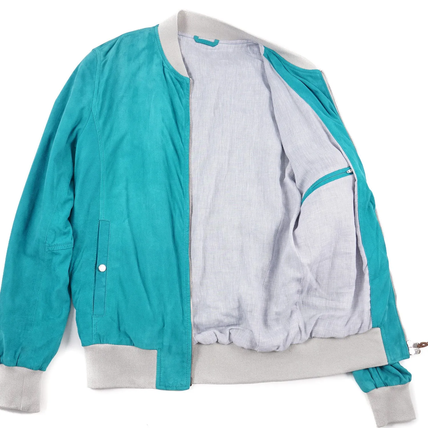 Barba Napoli Nappa Suede Bomber Jacket