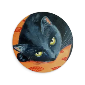 Black Cat Mouse Mat By Mary Stubberfield