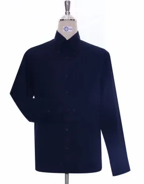 Button Down Shirt - Navy Blue Shirt