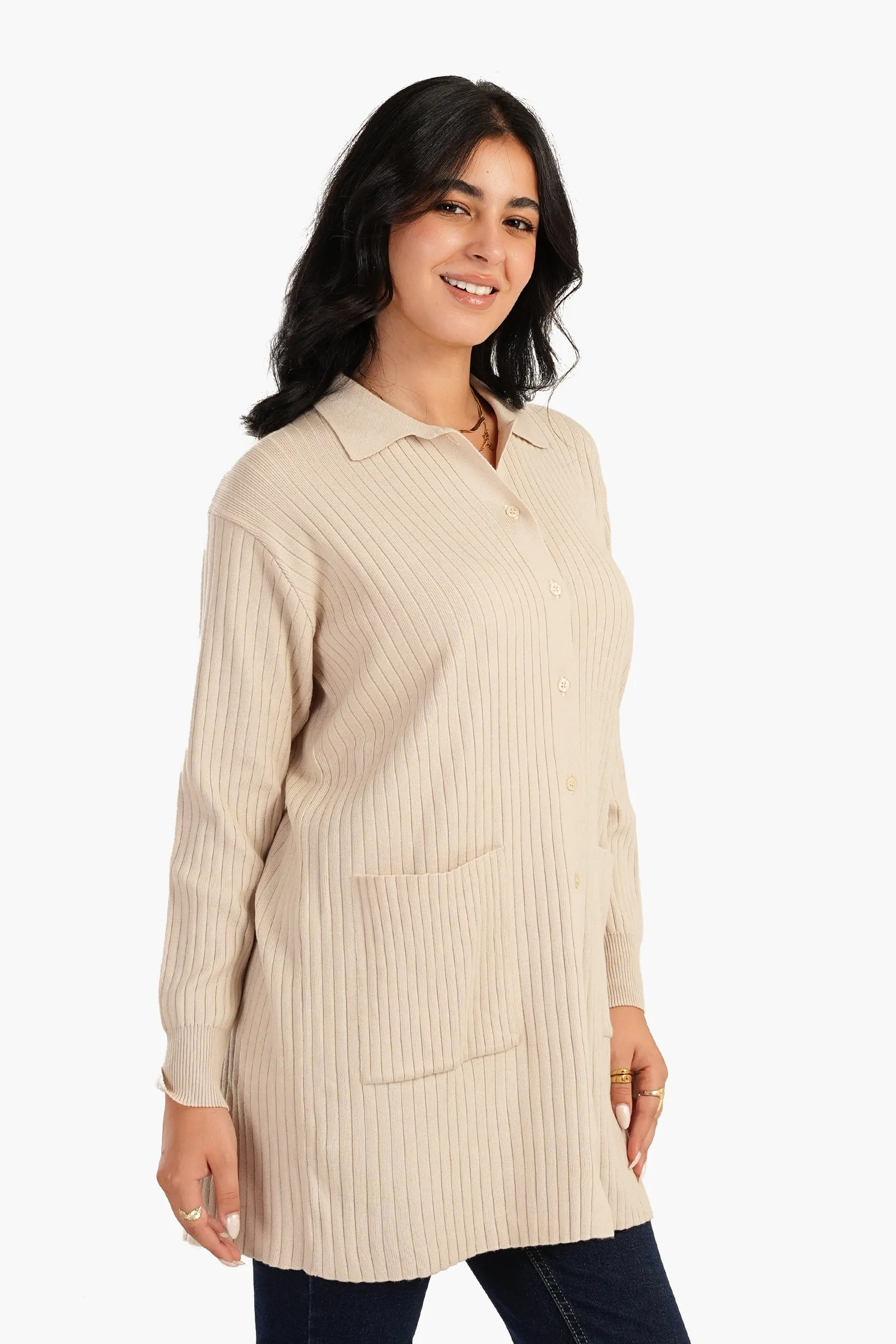 Button Front Knitted Cardigan