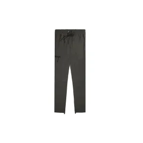 CORDED NYLON PANTS - CHARCOAL MOSS