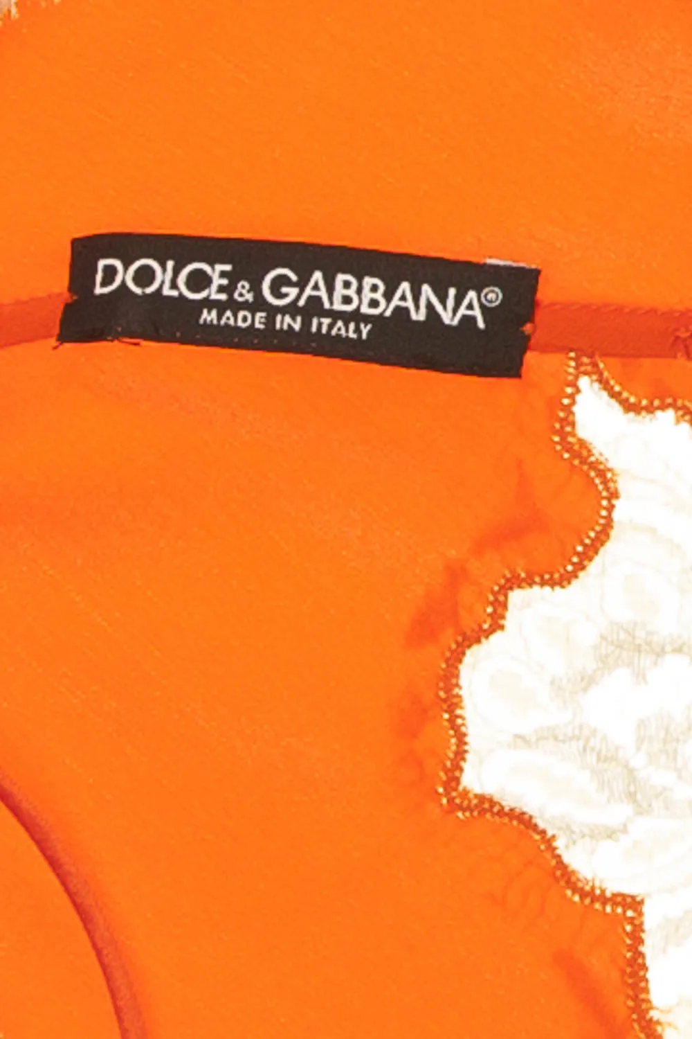 Dolce & Gabbana - Orange Lace Trim Camisole - IT 40