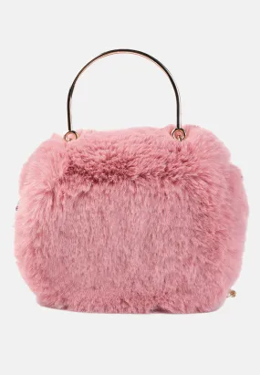 Faux Fur Round Mini Bag