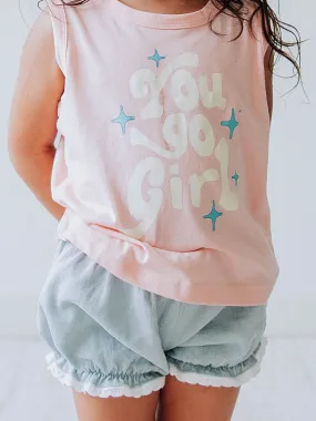 Graphic Tank - Go Girl Light Pink