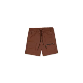 IRIDESCENT UTILITY SHORT - BRICK