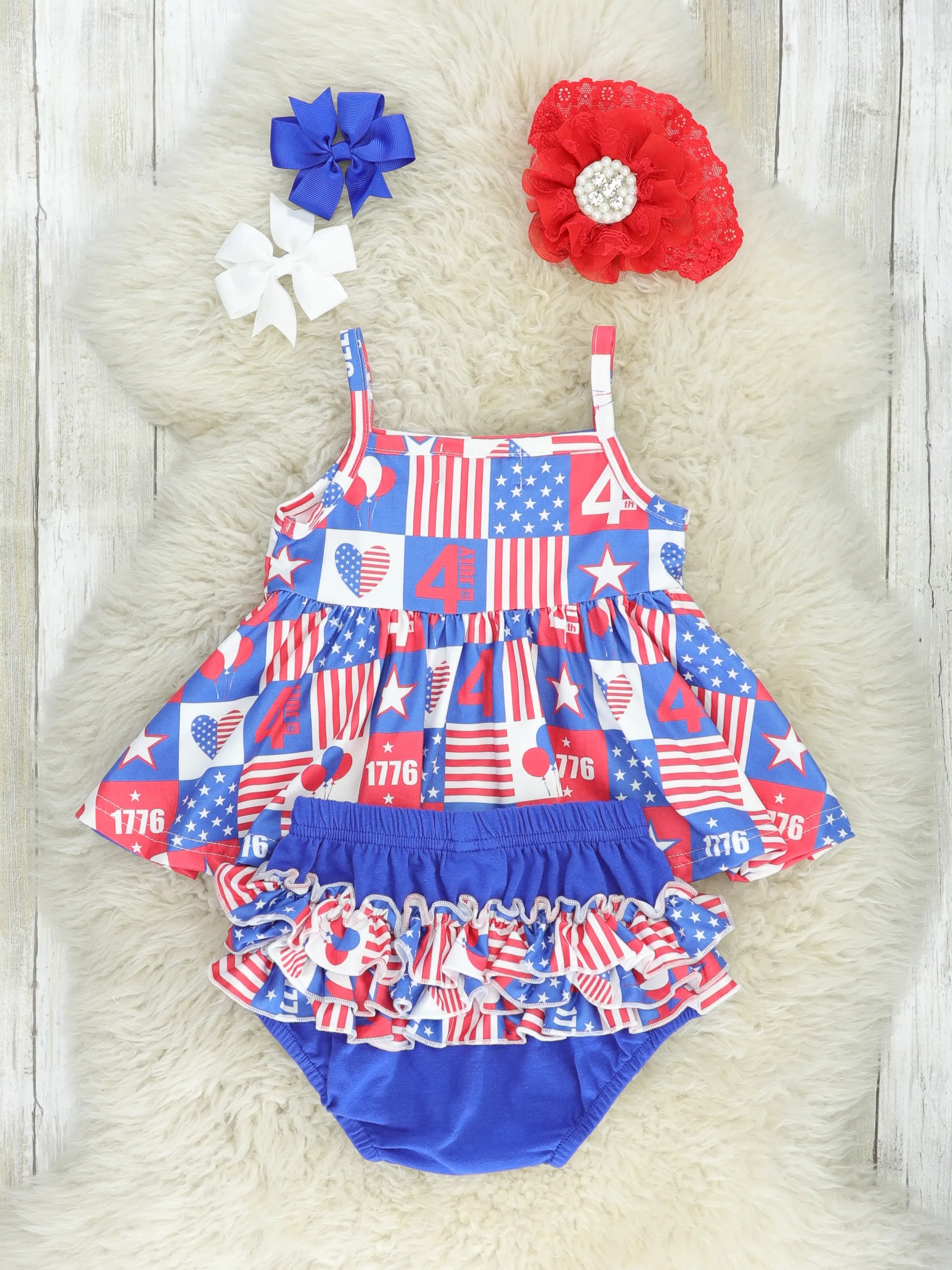 July 4th Ruffle Bloomers Outfit