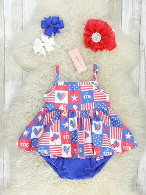 July 4th Ruffle Bloomers Outfit