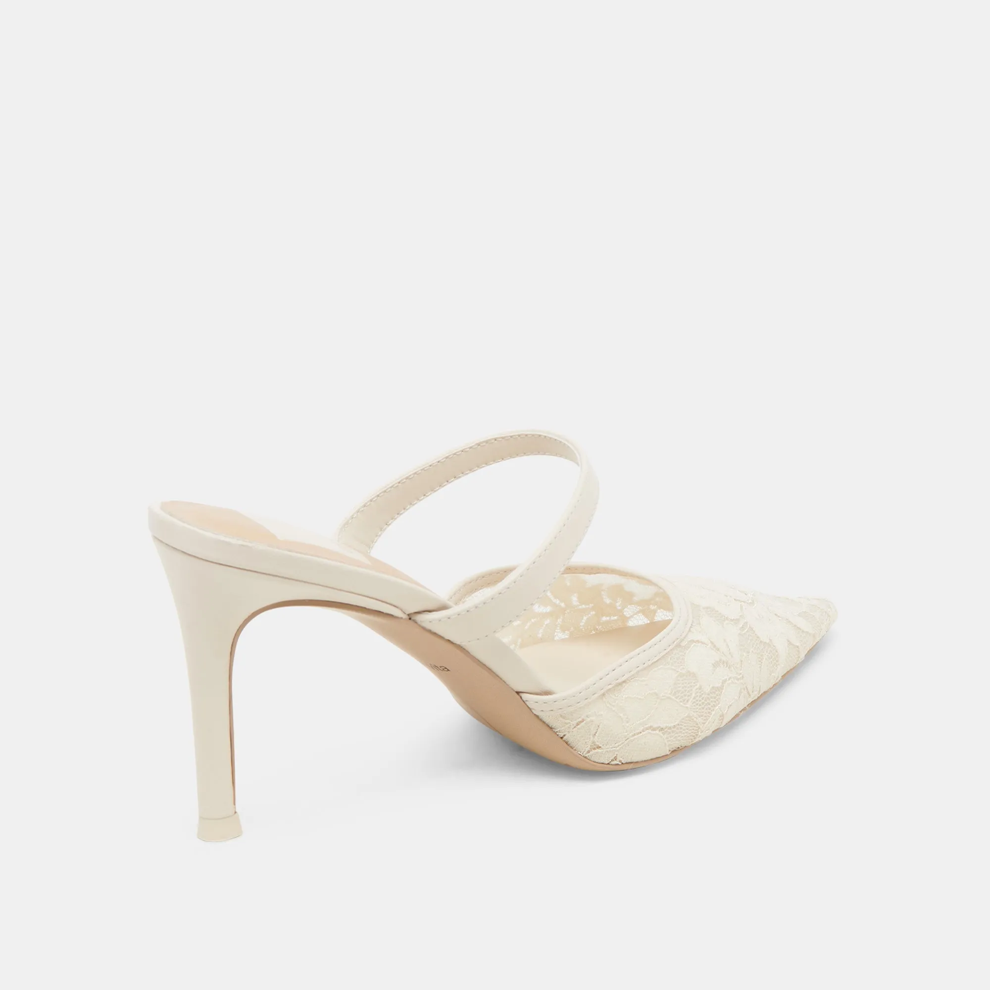 KATIK HEELS WHITE FLORAL LACE