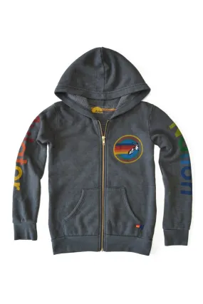 KID'S AVIATOR NATION MILL VALLEY ZIP HOODIE - VINTAGE CHARCOAL