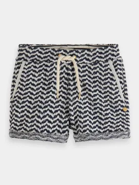 Kids - Intarsia knitted shorts