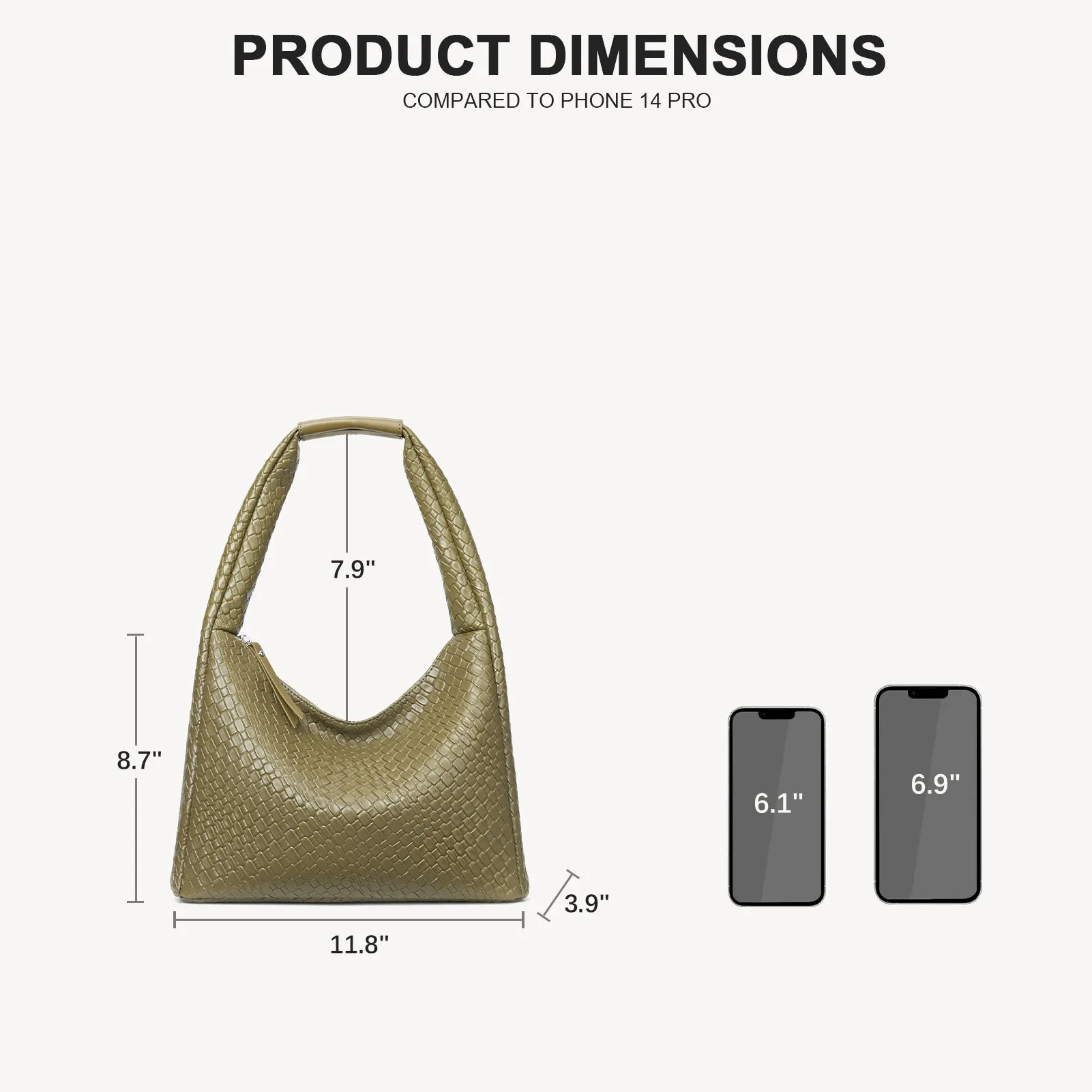 KWELI Croc Structured Curved Hobo Handbags