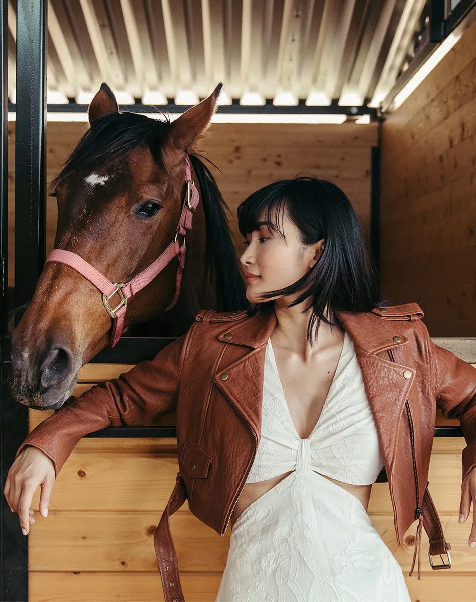 Leather Jacket | Cognac