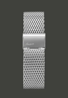 Metal Mesh Silver Strap 18 mm