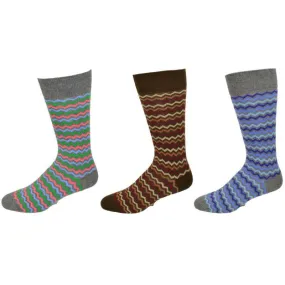 Ocean Wave Pattern Combed Cotton Socks