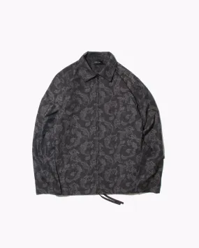 Paisley Zip Shirt - Charcoal