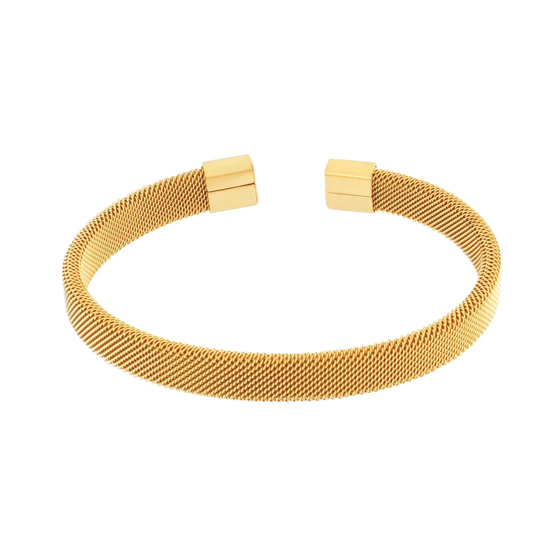 Passion Waterproof Mesh Cuff Bracelet 18K Gold Plating