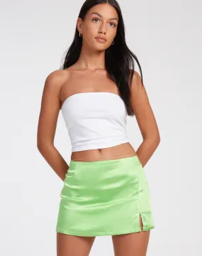 Phila Mini Skirt in Jasmine Green