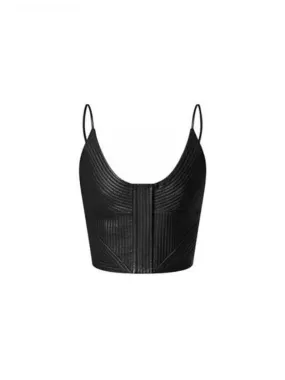 Pinstripe Leather Camisole 1AFFHQ