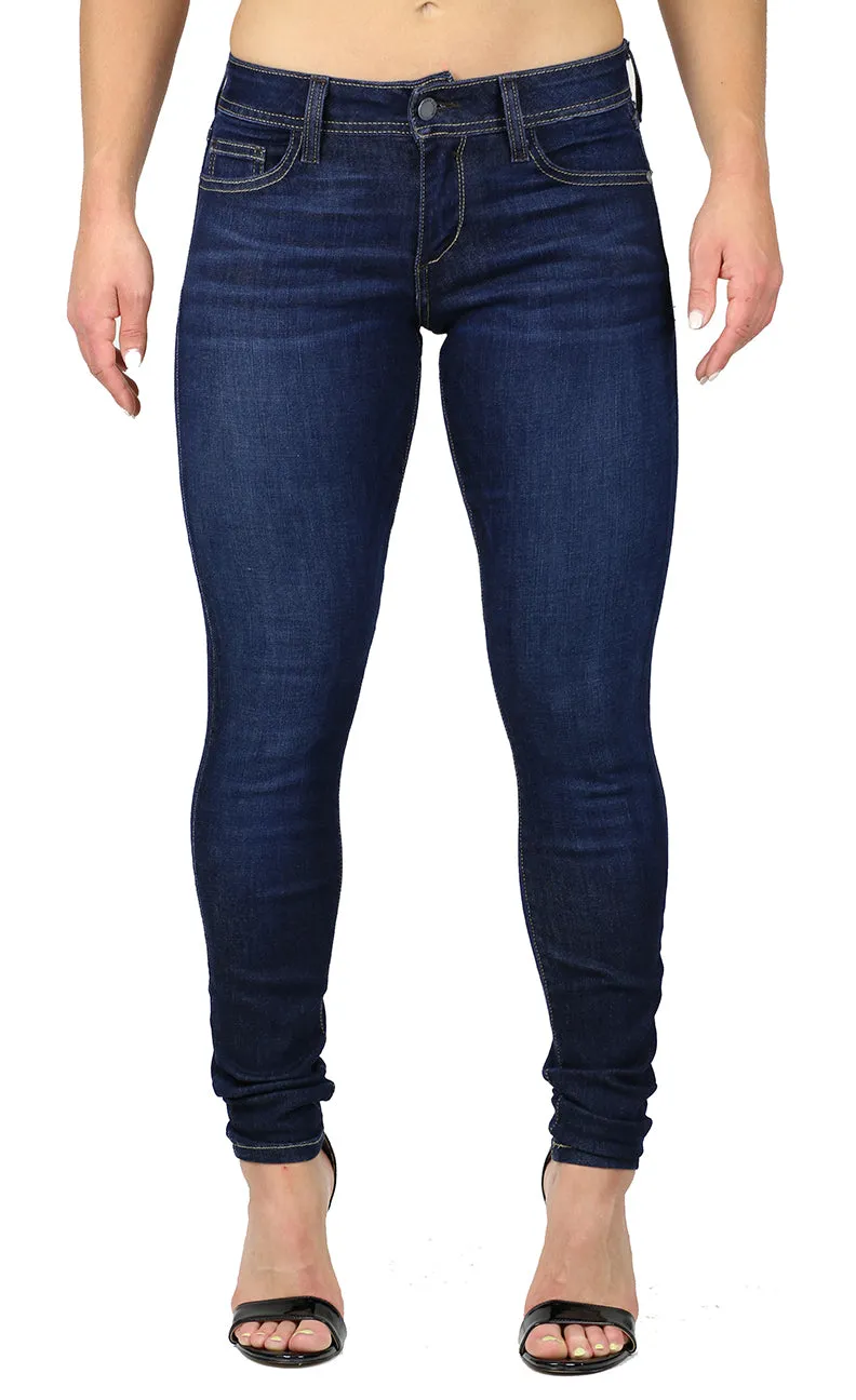 Sarah Mid Rise Skinny Dark Wash