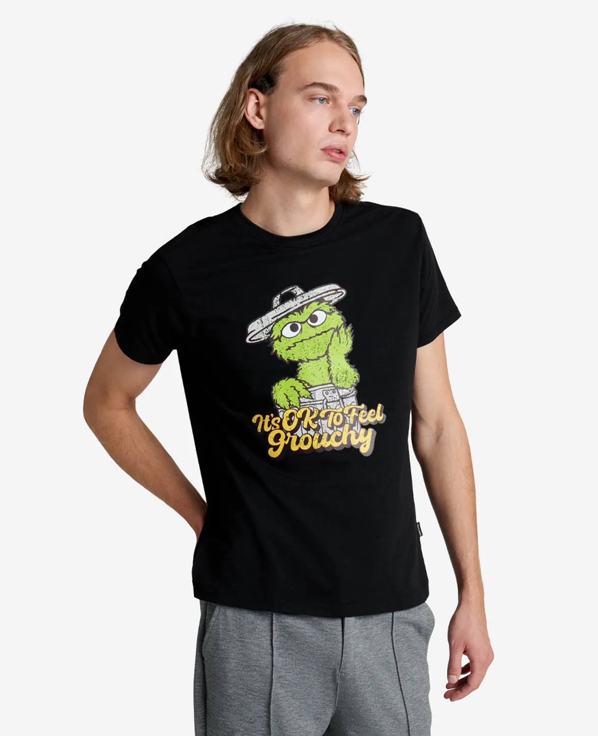 Sesame Street Adult Oscar The Grouch Organic T-Shirt