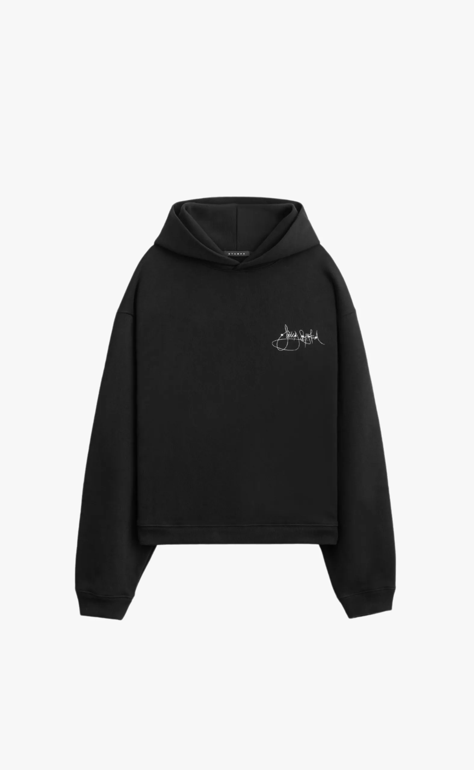 SOUND SYSTEM CROPPED BLACK HOODIE