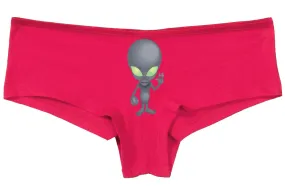 SPACE ALIEN for raves festivals peace high 420 dope marijuana leaf pot weed boy short panty panties new boyshort sexy ass tray roll on it