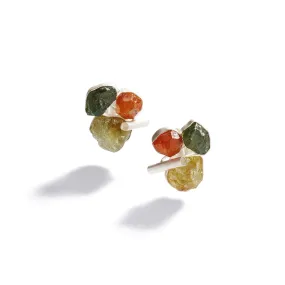 Triage Garnet Stud Earrings